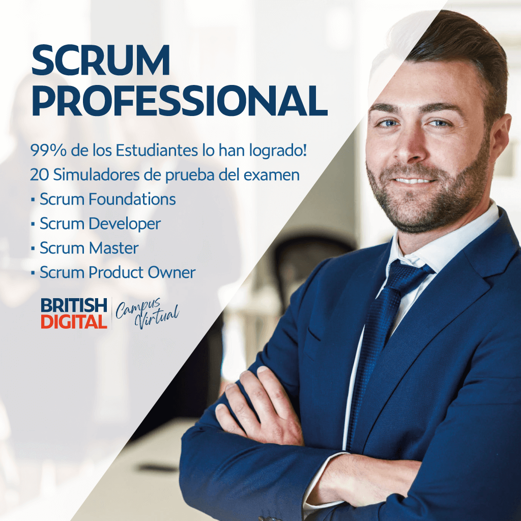 Certificación en Scrum Professional a través de British Digital LLC.